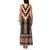 Orange Taniko Pattern Aotearoa Family Matching Tank Maxi Dress and Hawaiian Shirt Niho Taniwha Mix Poutama LT14