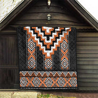 Orange Taniko Pattern Aotearoa Quilt Niho Taniwha Mix Poutama