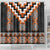 Orange Taniko Pattern Aotearoa Shower Curtain Niho Taniwha Mix Poutama
