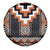 Orange Taniko Pattern Aotearoa Spare Tire Cover Niho Taniwha Mix Poutama