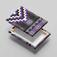 Purple Taniko Pattern Aotearoa Canvas Wall Art Niho Taniwha Mix Poutama