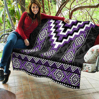 Purple Taniko Pattern Aotearoa Quilt Niho Taniwha Mix Poutama