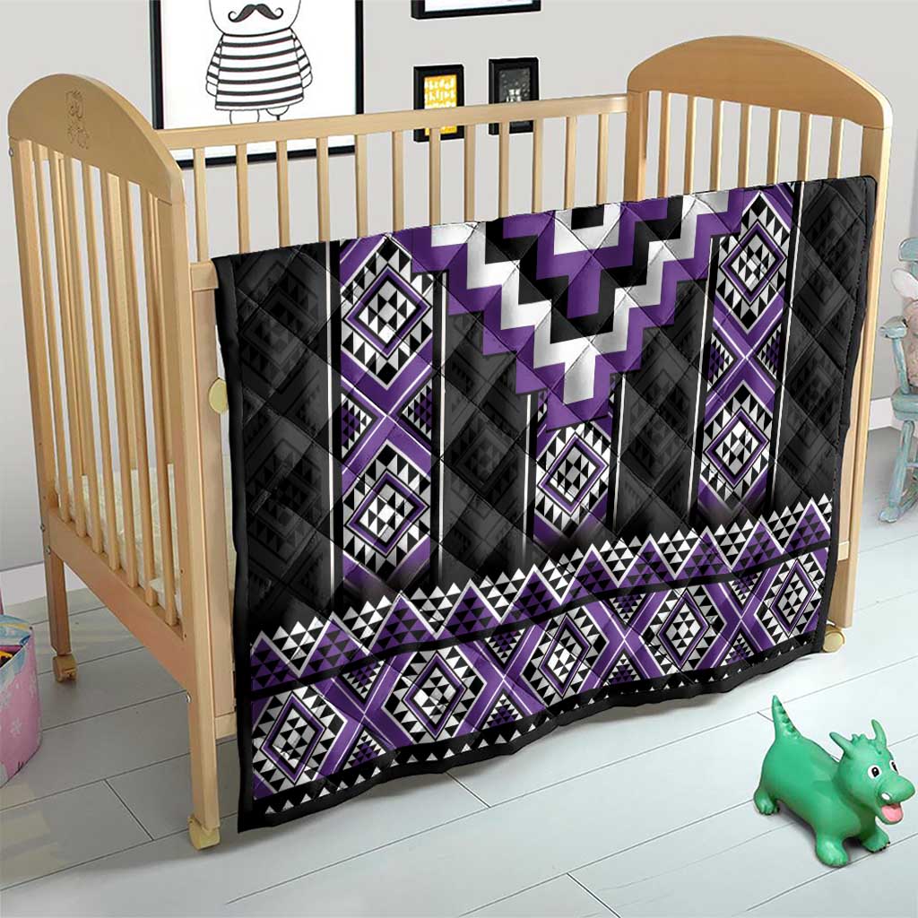 Purple Taniko Pattern Aotearoa Quilt Niho Taniwha Mix Poutama