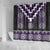 Purple Taniko Pattern Aotearoa Shower Curtain Niho Taniwha Mix Poutama