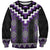 Purple Taniko Pattern Aotearoa Sweatshirt Niho Taniwha Mix Poutama LT14