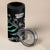 Custom New Zealand Silver Fern Rugby 4 in 1 Can Cooler Tumbler Aotearoa Kiwi Maori Pattern
