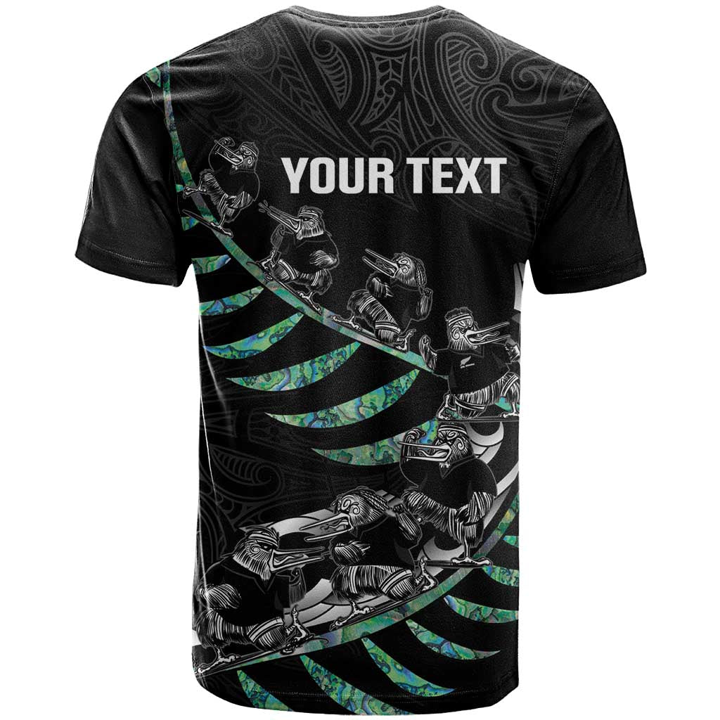 Custom New Zealand Silver Fern Rugby T Shirt Aotearoa Kiwi Maori Pattern