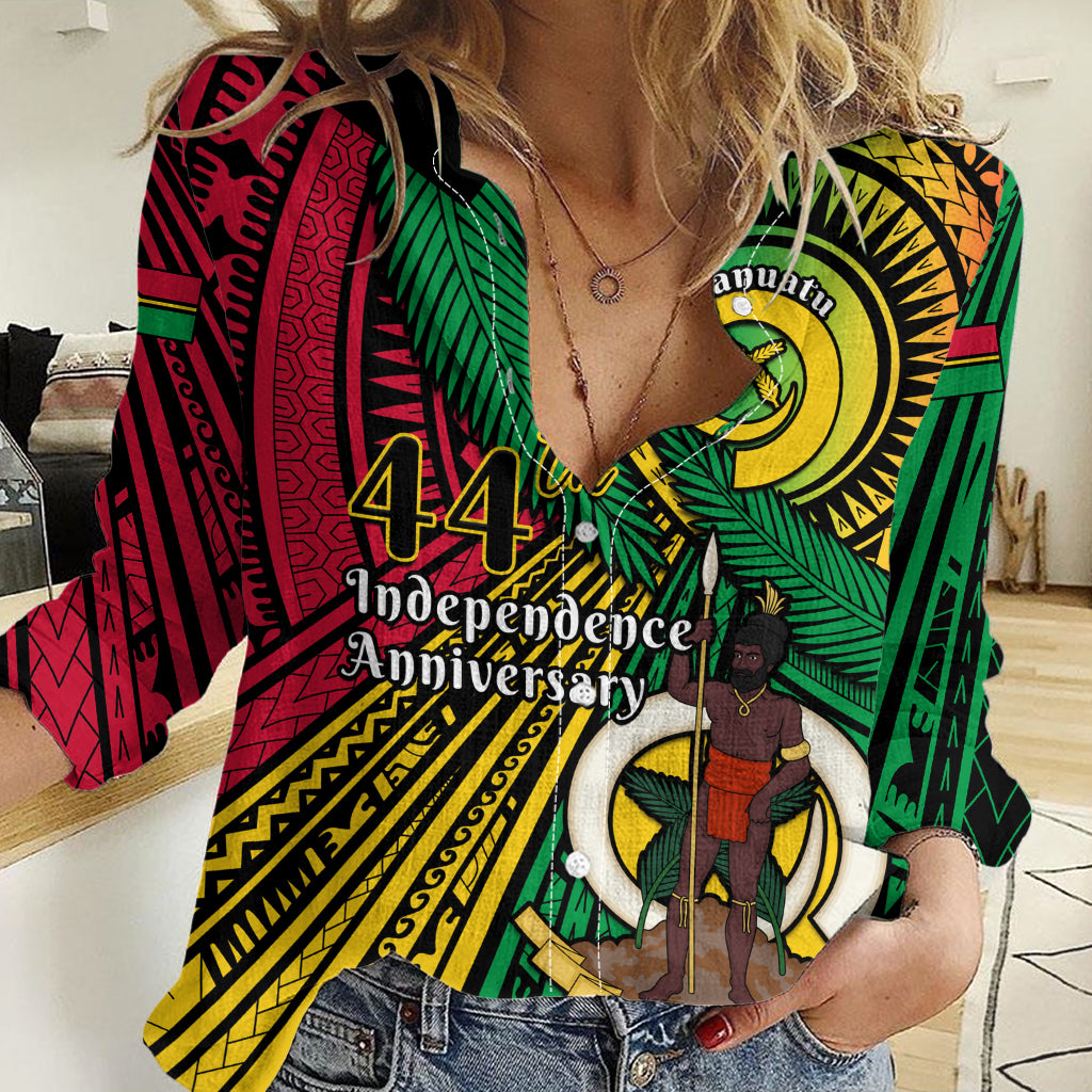 Halo Vanuatu Women Casual Shirt Happy 44th Independence Anniversary