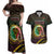 Personalised Vanuatu Couples Matching Off Shoulder Maxi Dress and Hawaiian Shirt Yumi 45th Hapi Independens Dei - Black Version LT14