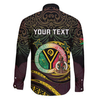 Personalised Vanuatu Family Matching Long Sleeve Bodycon Dress and Hawaiian Shirt Yumi 45th Hapi Independens Dei - Black Version LT14