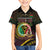 Personalised Vanuatu Family Matching Off Shoulder Short Dress and Hawaiian Shirt Yumi 45th Hapi Independens Dei - Black Version LT14