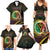Personalised Vanuatu Family Matching Summer Maxi Dress and Hawaiian Shirt Yumi 45th Hapi Independens Dei - Black Version LT14