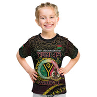 Personalised Vanuatu Kid T Shirt Yumi 45th Hapi Independens Dei - Black Version LT14
