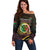 Personalised Vanuatu Off Shoulder Sweater Yumi 45th Hapi Independens Dei - Black Version LT14