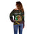 Personalised Vanuatu Off Shoulder Sweater Yumi 45th Hapi Independens Dei - Black Version LT14