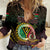 Personalised Vanuatu Women Casual Shirt Yumi 44 Hapi Independens Dei - Black Version