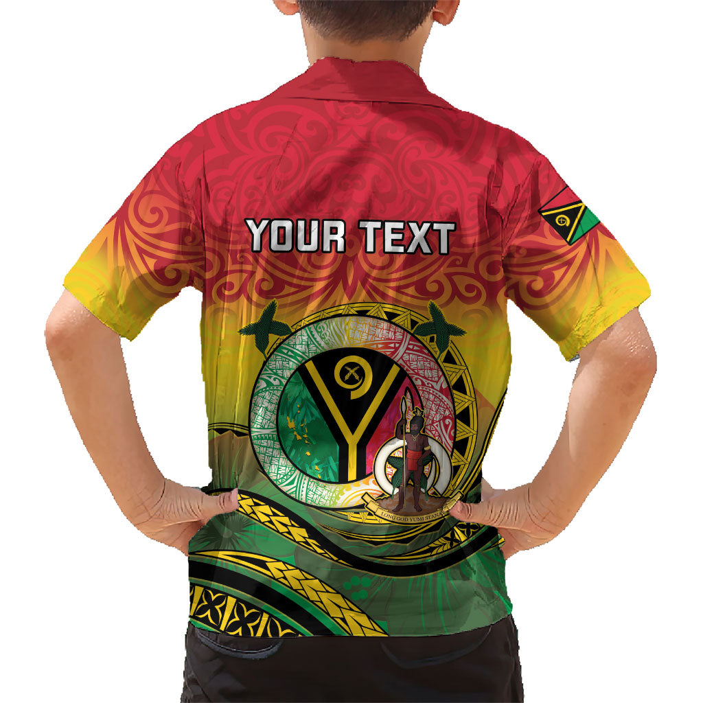 Personalised Vanuatu Family Matching Puletasi and Hawaiian Shirt Yumi 46th Hapi Independens Dei - Reggae Version LT14 - Polynesian Pride