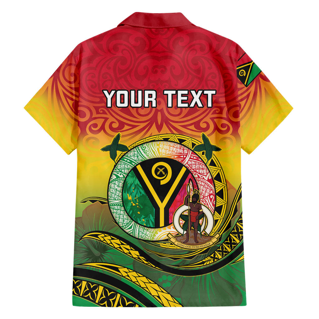 Personalised Vanuatu Family Matching Puletasi and Hawaiian Shirt Yumi 46th Hapi Independens Dei - Reggae Version LT14 - Polynesian Pride
