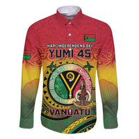 Personalised Vanuatu Family Matching Tank Maxi Dress and Hawaiian Shirt Yumi 45th Hapi Independens Dei - Reggae Version LT14