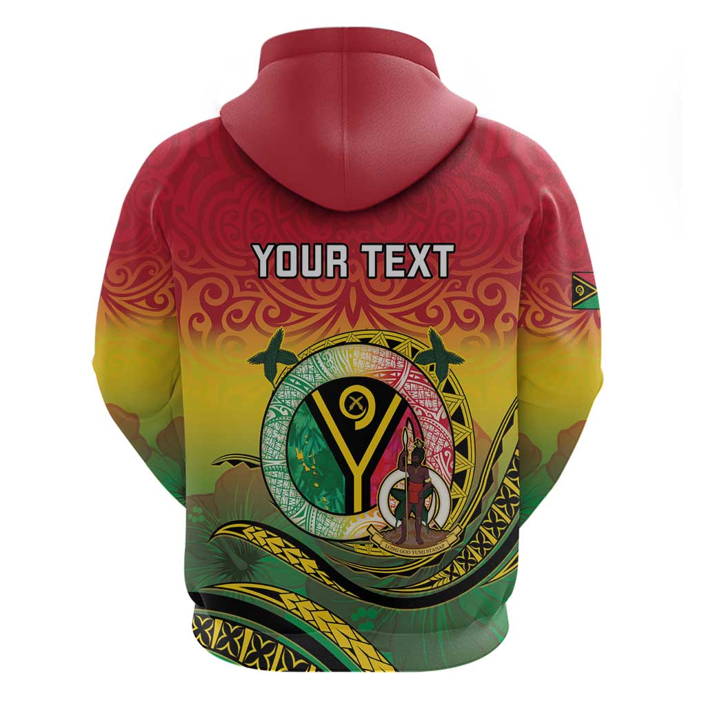 Personalised Vanuatu Hoodie Yumi 45th Hapi Independens Dei - Reggae Version LT14