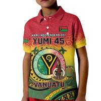 Personalised Vanuatu Kid Polo Shirt Yumi 45th Hapi Independens Dei - Reggae Version LT14