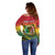 Personalised Vanuatu Off Shoulder Sweater Yumi 45th Hapi Independens Dei - Reggae Version LT14