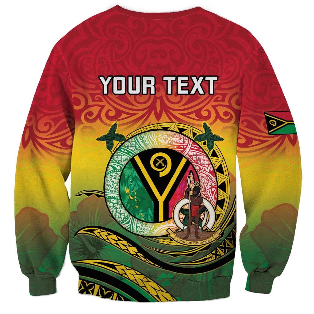 Personalised Vanuatu Sweatshirt Yumi 45th Hapi Independens Dei - Reggae Version LT14