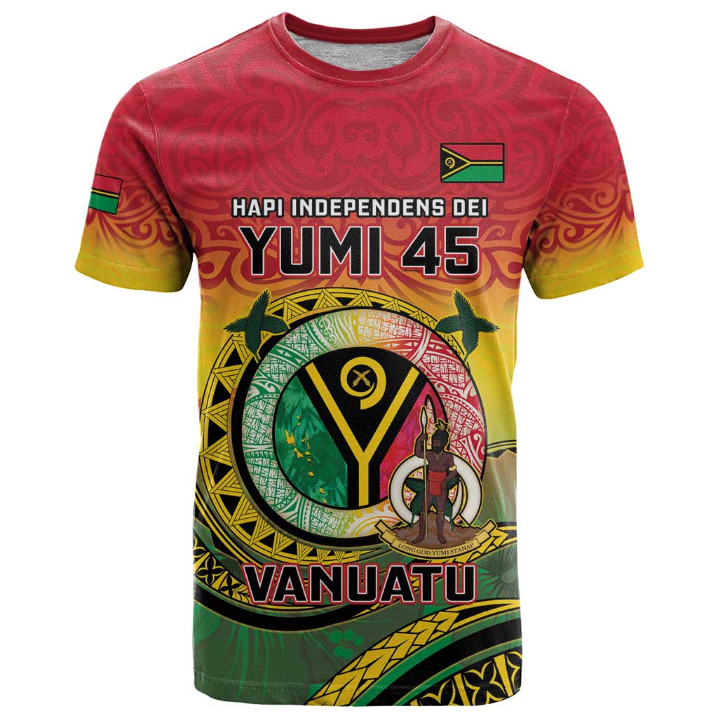 Personalised Vanuatu T Shirt Yumi 45th Hapi Independens Dei - Reggae Version LT14