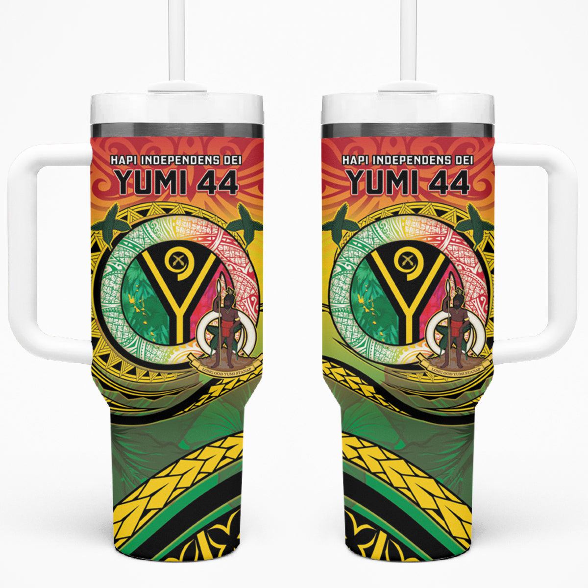 Vanuatu Tumbler With Handle Yumi 44 Hapi Independens Dei - Reggae Version