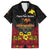 Papua New Guinea Independence Day Family Matching Off Shoulder Short Dress and Hawaiian Shirt PNG Bird of Paradise 50th Anniversary LT14