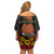 Papua New Guinea Independence Day Family Matching Off Shoulder Short Dress and Hawaiian Shirt PNG Bird of Paradise 49th Anniversary