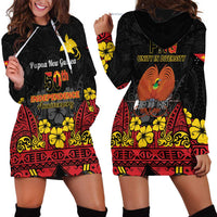 Papua New Guinea Independence Day Hoodie Dress PNG Bird of Paradise 50th Anniversary LT14