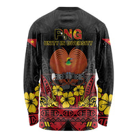 Papua New Guinea Independence Day Long Sleeve Shirt PNG Bird of Paradise 50th Anniversary LT14