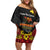 Papua New Guinea Independence Day Off Shoulder Short Dress PNG Bird of Paradise 50th Anniversary LT14