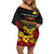 Papua New Guinea Independence Day Off Shoulder Short Dress PNG Bird of Paradise 49th Anniversary