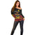 Papua New Guinea Independence Day Off Shoulder Sweater PNG Bird of Paradise 50th Anniversary LT14