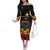 Papua New Guinea Independence Day Off The Shoulder Long Sleeve Dress PNG Bird of Paradise 50th Anniversary LT14