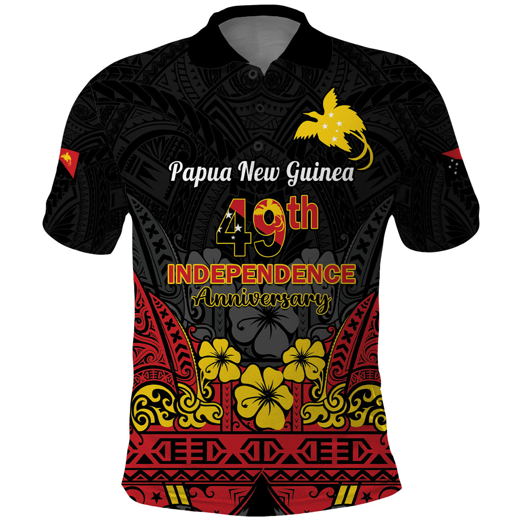 Papua New Guinea Independence Day Polo Shirt PNG Bird of Paradise 49th Anniversary