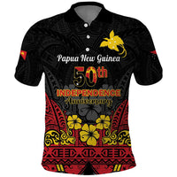 Papua New Guinea Independence Day Polo Shirt PNG Bird of Paradise 50th Anniversary LT14