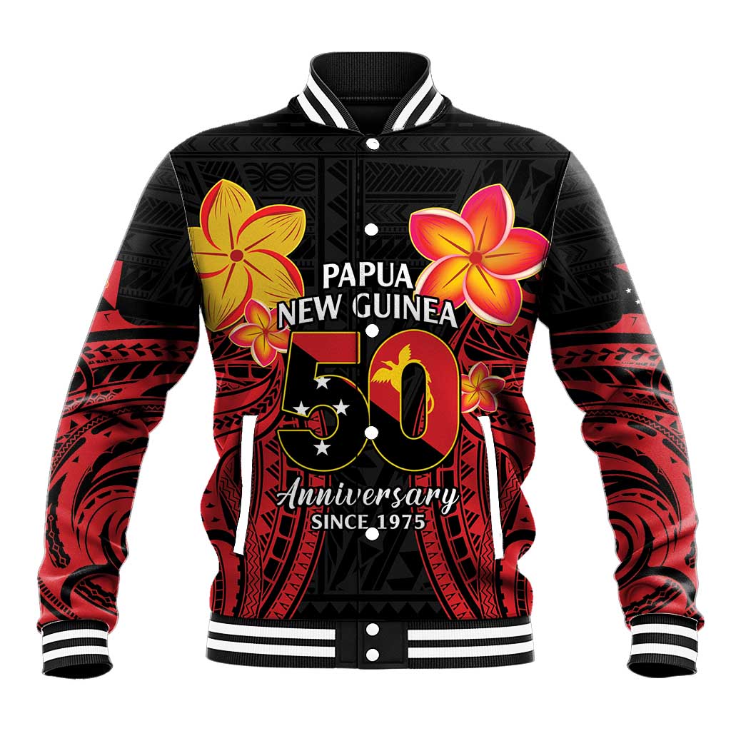 Papua New Guinea Independence Day Baseball Jacket PNG Since 1975