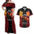 Papua New Guinea Independence Day Couples Matching Off Shoulder Maxi Dress and Hawaiian Shirt PNG Since 1975