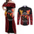 Papua New Guinea Independence Day Couples Matching Off Shoulder Maxi Dress and Long Sleeve Button Shirt PNG Since 1975