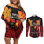 Papua New Guinea Independence Day Couples Matching Off Shoulder Short Dress and Long Sleeve Button Shirt PNG Since 1975