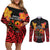 Papua New Guinea Independence Day Couples Matching Off Shoulder Short Dress and Long Sleeve Button Shirt PNG Since 1975