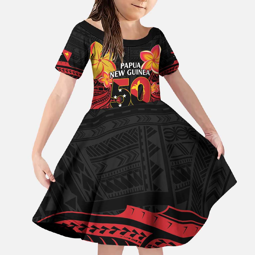 Papua New Guinea Independence Day Family Matching Short Sleeve Bodycon Dress and Hawaiian Shirt PNG Since 1975 LT14