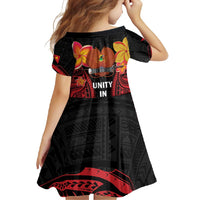 Papua New Guinea Independence Day Family Matching Short Sleeve Bodycon Dress and Hawaiian Shirt PNG Since 1975 LT14