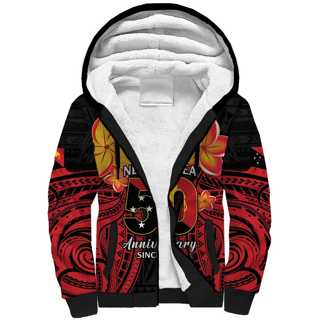 Papua New Guinea Independence Day Sherpa Hoodie PNG Since 1975 LT14