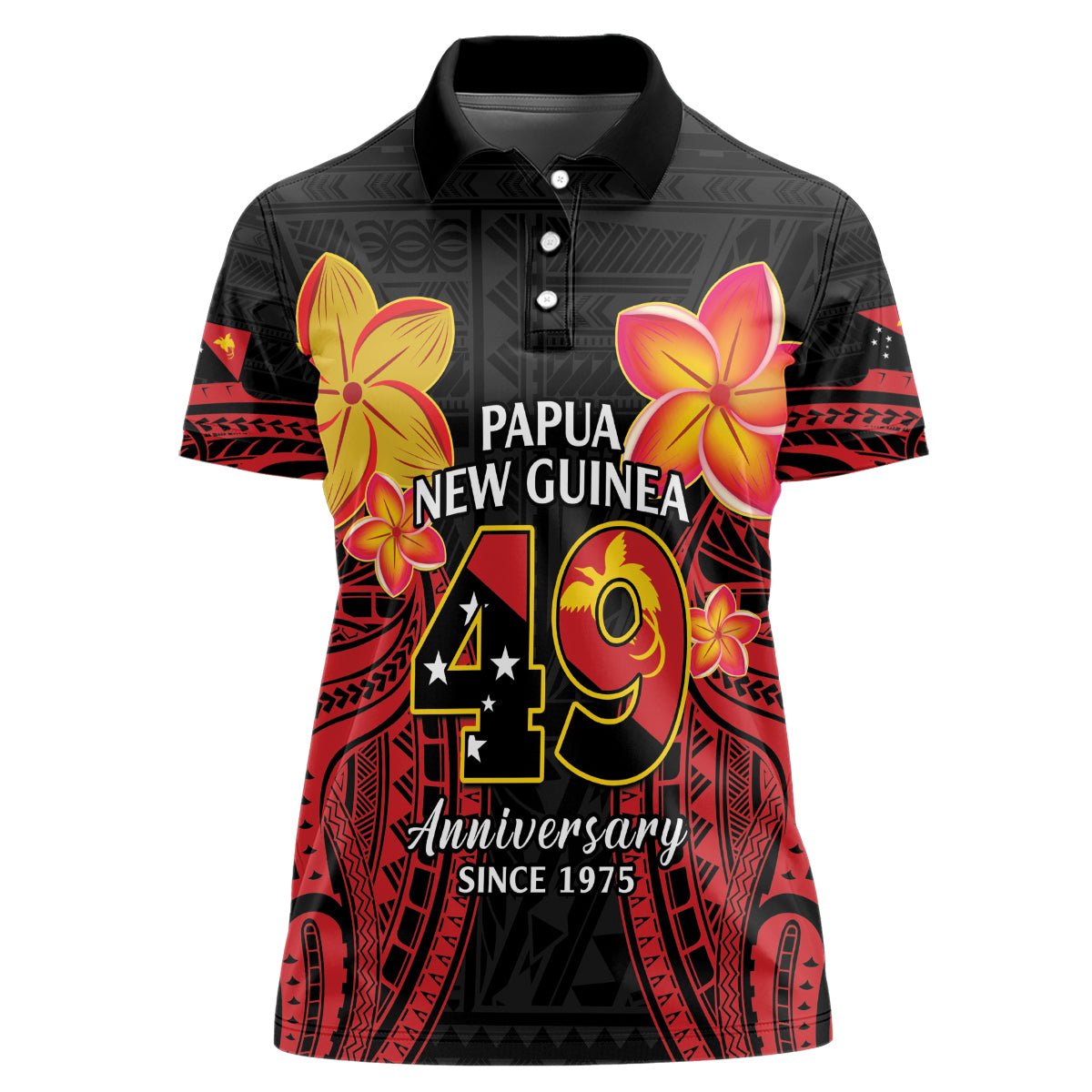 Papua New Guinea Independence Day Women Polo Shirt PNG Since 1975