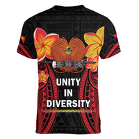 Papua New Guinea Independence Day Women V-Neck T-Shirt PNG Since 1975 LT14