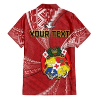 Personalised Tonga Independence Day Family Matching Off Shoulder Maxi Dress and Hawaiian Shirt Happy 54th Independence Anniversary Ngatu Pattern LT14 - Polynesian Pride